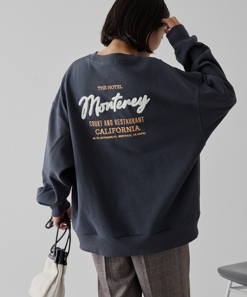 AMERICAN HOLIC(アメリカンホリック)の「サガラ刺繍裏毛スウェット(スウェット・レディース・チャコールグレー/杢グレー/ブラウン・FREE)」の4枚目の写真