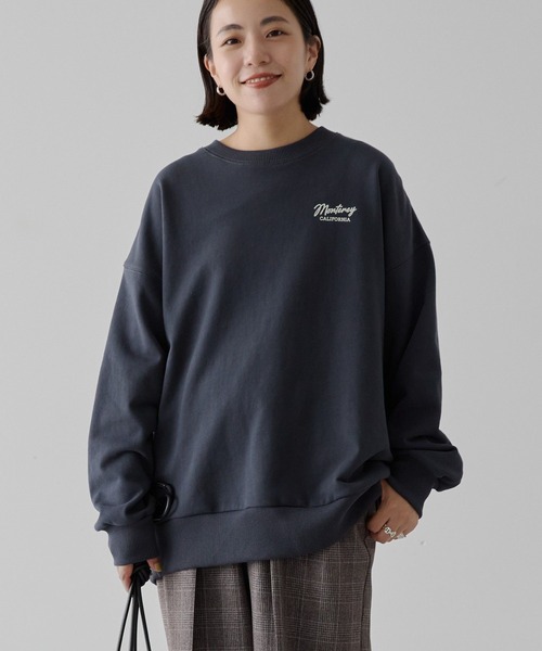 AMERICAN HOLIC(アメリカンホリック)の「サガラ刺繍裏毛スウェット(スウェット・レディース・チャコールグレー/杢グレー/ブラウン・FREE)」の5枚目の写真