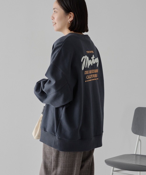 AMERICAN HOLIC(アメリカンホリック)の「サガラ刺繍裏毛スウェット(スウェット・レディース・チャコールグレー/杢グレー/ブラウン・FREE)」の6枚目の写真