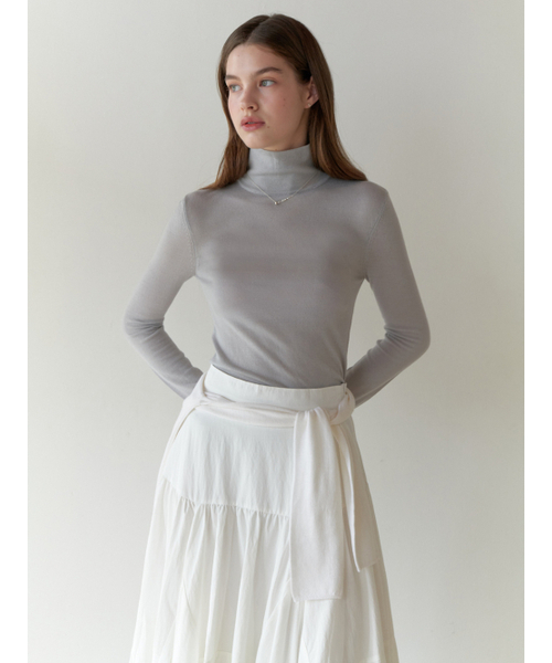 RE_L（リエル）の「Powdery turtleneck knit (silver blue)（ニット/セーター・レディース・その他・FREE）」の4枚目の写真