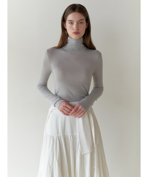 RE_L（リエル）の「Powdery turtleneck knit (silver blue)（ニット/セーター・レディース・その他・FREE）」の5枚目の写真