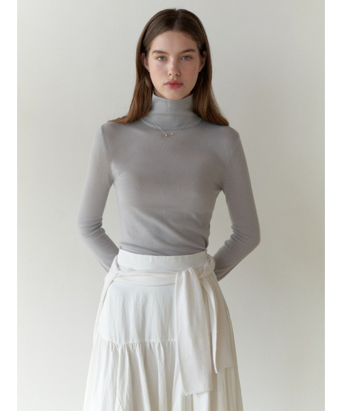 RE_L（リエル）の「Powdery turtleneck knit (silver blue)（ニット/セーター・レディース・その他・FREE）」の6枚目の写真