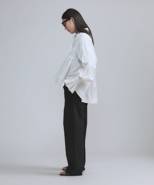 Chaos（カオス）の「Chaos(カオス)/ フォリエブラウス（シャツ/ブラウス・レディース・ホワイト/ネイビー・FREE）」の4枚目の写真