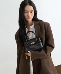 CHARLES & KEITH ダークブラウン トートバッグ CHARLES & KEITH エクストララージ トートバッグ 【再入荷