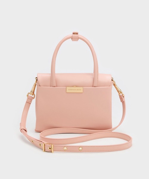 CHARLES & KEITH(チャールズ & キース)の「Kerry ミニケリー ボクシートートバッグ(トートバッグ・レディース・ダークブラウン系3/ピンク/ブラック・S)」の14枚目の写真