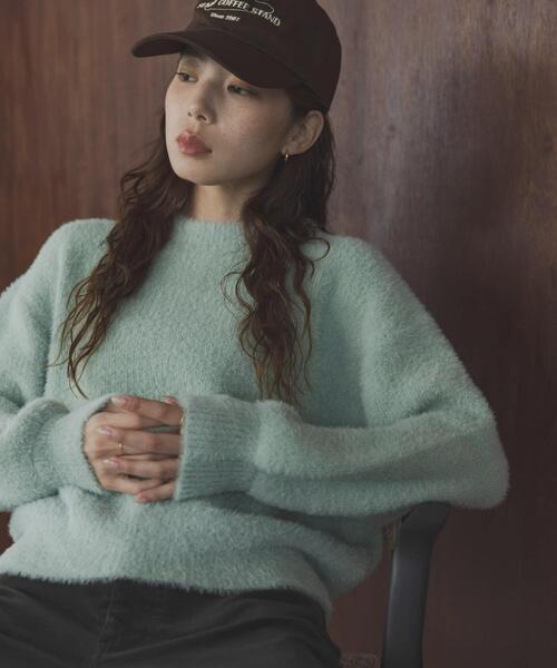 URBAN RESEARCH Sonny Label（アーバンリサーチサニーレーベル）の「ミニフェザーWフェイスニットプルオーバー（ニット/セーター・レディース・ミント/ライトピンク/ライトグレー・FREE）」の3枚目の写真