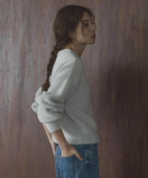 URBAN RESEARCH Sonny Label（アーバンリサーチサニーレーベル）の「ミニフェザーWフェイスニットプルオーバー（ニット/セーター・レディース・ミント/ライトピンク/ライトグレー・FREE）」の7枚目の写真