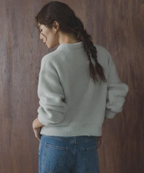 URBAN RESEARCH Sonny Label（アーバンリサーチサニーレーベル）の「ミニフェザーWフェイスニットプルオーバー（ニット/セーター・レディース・ミント/ライトピンク/ライトグレー・FREE）」の8枚目の写真