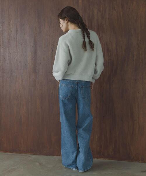 URBAN RESEARCH Sonny Label（アーバンリサーチサニーレーベル）の「ミニフェザーWフェイスニットプルオーバー（ニット/セーター・レディース・ミント/ライトピンク/ライトグレー・FREE）」の10枚目の写真