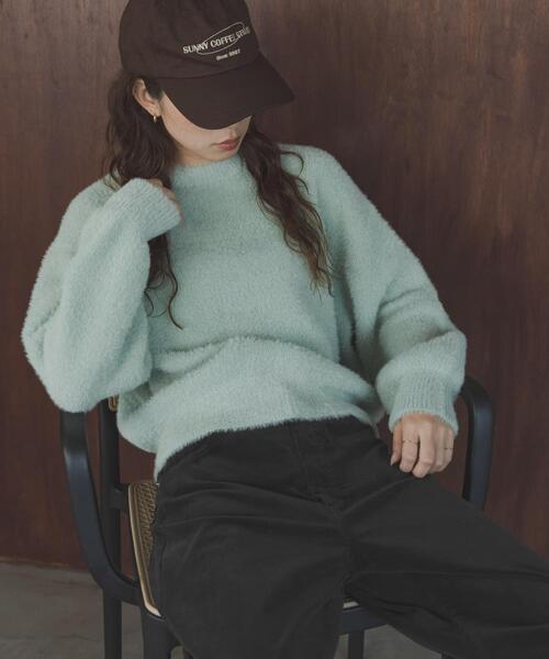 URBAN RESEARCH Sonny Label（アーバンリサーチサニーレーベル）の「ミニフェザーWフェイスニットプルオーバー（ニット/セーター・レディース・ミント/ライトピンク/ライトグレー・FREE）」の13枚目の写真