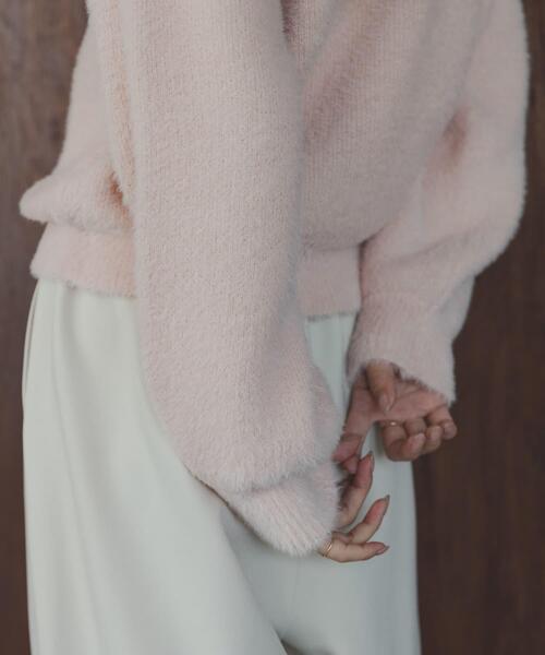 URBAN RESEARCH Sonny Label（アーバンリサーチサニーレーベル）の「ミニフェザーWフェイスニットプルオーバー（ニット/セーター・レディース・ミント/ライトピンク/ライトグレー・FREE）」の13枚目の写真