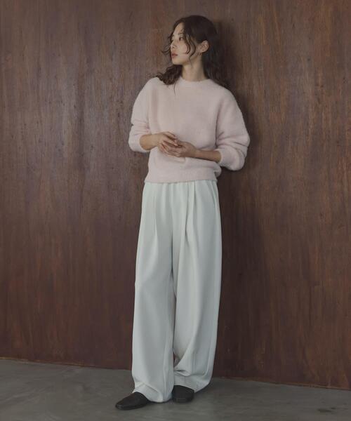 URBAN RESEARCH Sonny Label（アーバンリサーチサニーレーベル）の「ミニフェザーWフェイスニットプルオーバー（ニット/セーター・レディース・ミント/ライトピンク/ライトグレー・FREE）」の12枚目の写真