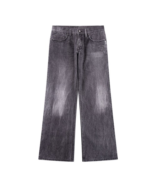 WOKE EDGE(ウォークエッジ)の「デニムパンツ|Printed Loose Flare Denim|WOKE EDGE(デニムパンツ・メンズ・ブラック/ブルー・MEDIUM/LARGE/SMALL/X-LARGE)」の1枚目の写真