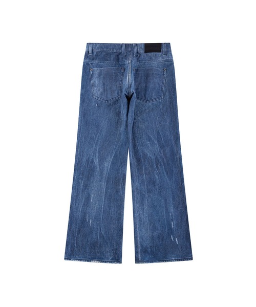 WOKE EDGE(ウォークエッジ)の「デニムパンツ|Printed Loose Flare Denim|WOKE EDGE(デニムパンツ・メンズ・ブラック/ブルー・MEDIUM/LARGE/SMALL/X-LARGE)」の10枚目の写真