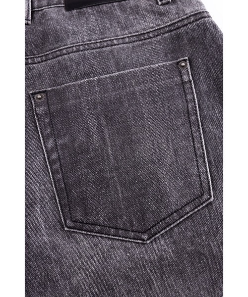WOKE EDGE(ウォークエッジ)の「デニムパンツ|Printed Loose Flare Denim|WOKE EDGE(デニムパンツ・メンズ・ブラック/ブルー・MEDIUM/LARGE/SMALL/X-LARGE)」の5枚目の写真