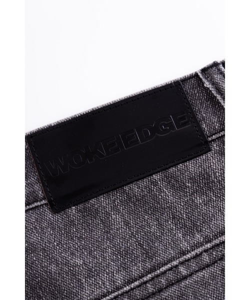 WOKE EDGE(ウォークエッジ)の「デニムパンツ|Printed Loose Flare Denim|WOKE EDGE(デニムパンツ・メンズ・ブラック/ブルー・MEDIUM/LARGE/SMALL/X-LARGE)」の6枚目の写真