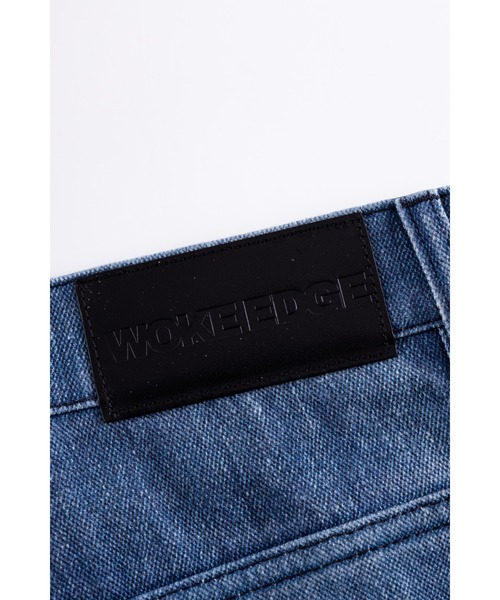 WOKE EDGE(ウォークエッジ)の「デニムパンツ|Printed Loose Flare Denim|WOKE EDGE(デニムパンツ・メンズ・ブラック/ブルー・MEDIUM/LARGE/SMALL/X-LARGE)」の12枚目の写真