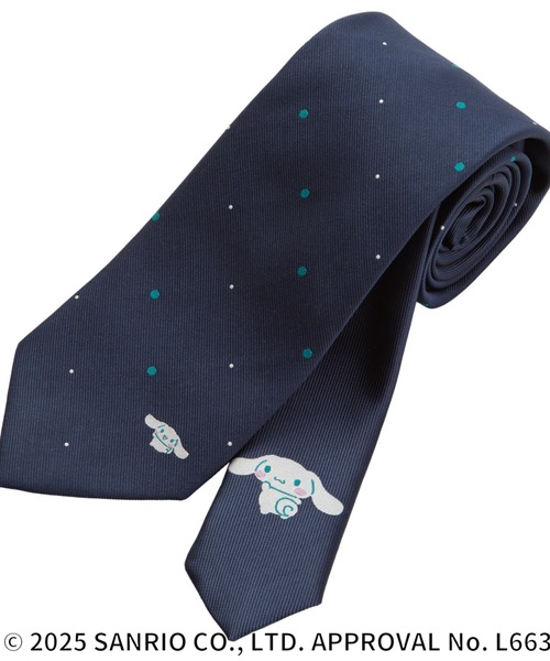 TOKYO SHIRTS（トウキョウシャツ）の「【サンリオキャラクターズ×TOKYO SHIRTS】 ネクタイ（ネクタイ・メンズ・ブルー/ネイビー系/ネイビー系2/ネイビー系7/ネイビー系9/サックスブルー/ネイビー系3/ネイビー系5/ネイビー系6/レッド系/パープル/ネイビー/マスタード/エンジ/ネイビー系1/ネイビー系8・FREE）」の2枚目の写真