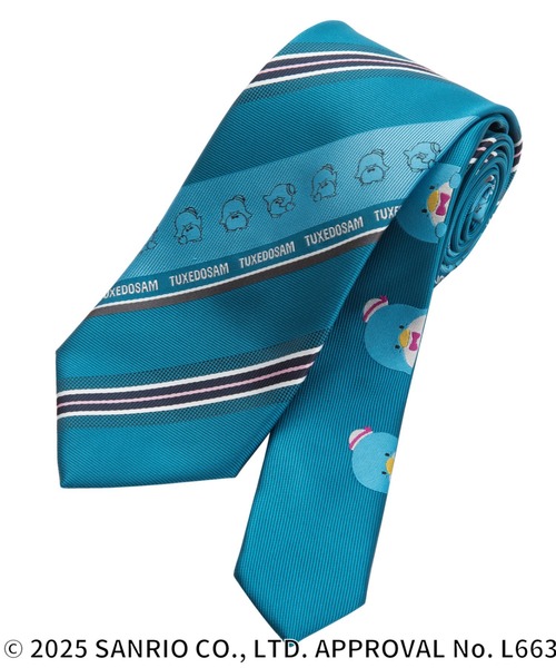 TOKYO SHIRTS（トウキョウシャツ）の「【サンリオキャラクターズ×TOKYO SHIRTS】 ネクタイ（ネクタイ・メンズ・ブルー/ネイビー系/ネイビー系2/ネイビー系7/ネイビー系9/サックスブルー/ネイビー系3/ネイビー系5/ネイビー系6/レッド系/パープル/ネイビー/マスタード/エンジ/ネイビー系1/ネイビー系8・FREE）」の4枚目の写真