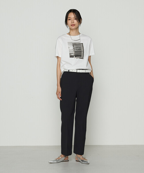 COMME CA(コムサ)の「〔 TALLサイズ 〕 スーピマコットンポンチ フォトTシャツ(Tシャツ/カットソー・レディース・トップグレー/ネイビー/ホワイト・15号/13号)」の5枚目の写真