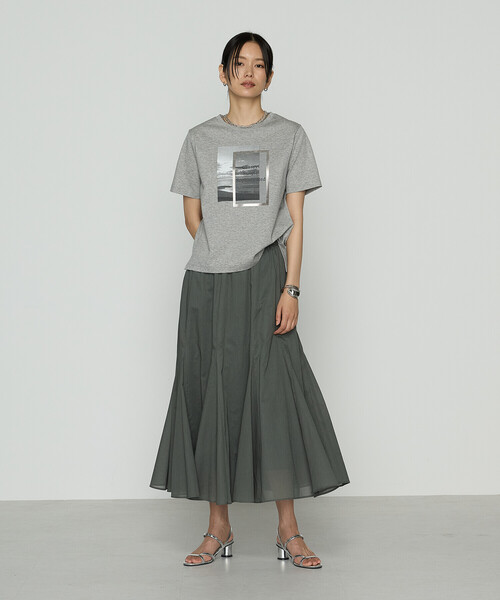 COMME CA(コムサ)の「〔 TALLサイズ 〕 スーピマコットンポンチ フォトTシャツ(Tシャツ/カットソー・レディース・トップグレー/ネイビー/ホワイト・15号/13号)」の8枚目の写真