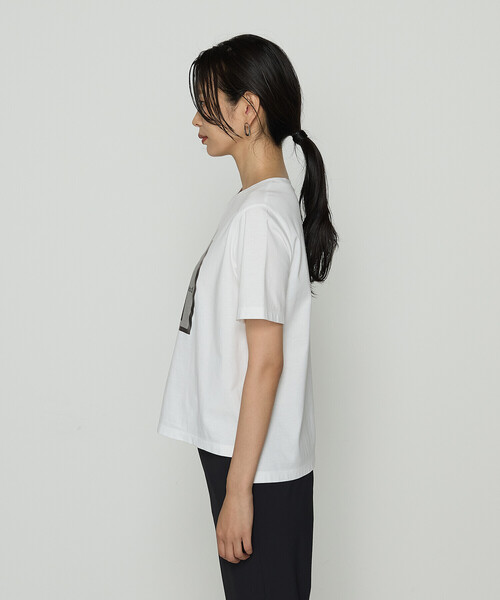 COMME CA(コムサ)の「〔 TALLサイズ 〕 スーピマコットンポンチ フォトTシャツ(Tシャツ/カットソー・レディース・トップグレー/ネイビー/ホワイト・15号/13号)」の12枚目の写真