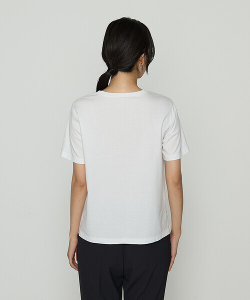 COMME CA(コムサ)の「〔 TALLサイズ 〕 スーピマコットンポンチ フォトTシャツ(Tシャツ/カットソー・レディース・トップグレー/ネイビー/ホワイト・15号/13号)」の13枚目の写真