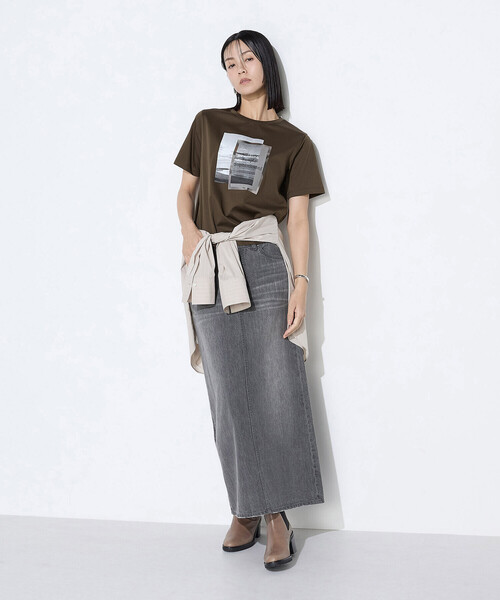 COMME CA(コムサ)の「〔 TALLサイズ 〕 スーピマコットンポンチ フォトTシャツ(Tシャツ/カットソー・レディース・トップグレー/ネイビー/ホワイト・15号/13号)」の21枚目の写真