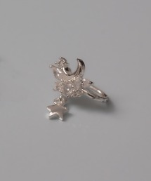 LINFA　（リンファ）の「片耳用　ビジュー＆パール　イヤーカフ　モチーフセットピアス（ピアス（片耳用））」