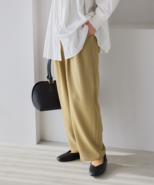 studio CLIP（スタディオクリップ）の「ゆるテーパードパンツ[プチ・プラスサイズあり]《オケージョン2026SS》（その他パンツ・レディース・ベージュ/ネイビー・MEDIUM/LARGE/ﾌﾘｰ(L)/PF）」の15枚目の写真