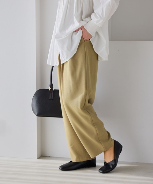 studio CLIP（スタディオクリップ）の「ゆるテーパードパンツ[プチ・プラスサイズあり]《オケージョン2026SS》（その他パンツ・レディース・ベージュ/ネイビー・MEDIUM/LARGE/ﾌﾘｰ(L)/PF）」の16枚目の写真