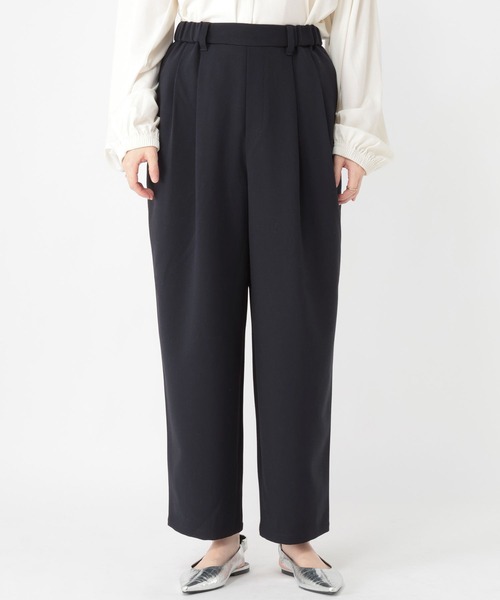 studio CLIP（スタディオクリップ）の「ゆるテーパードパンツ[プチ・プラスサイズあり]《オケージョン2026SS》（その他パンツ・レディース・ベージュ/ネイビー・MEDIUM/LARGE/ﾌﾘｰ(L)/PF）」の4枚目の写真