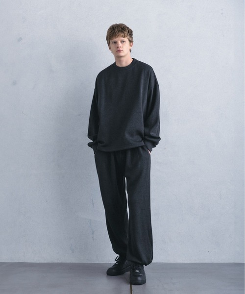 +phenix（プラスフェニックス）の「【WEB・直営店限定】+phenix(プラスフェニックス)CREW NECK FLEECE SHIRT クルーネック フリースシャツ（スウェット・メンズ・ブラック/チャコール・M/XL/L）」の6枚目の写真