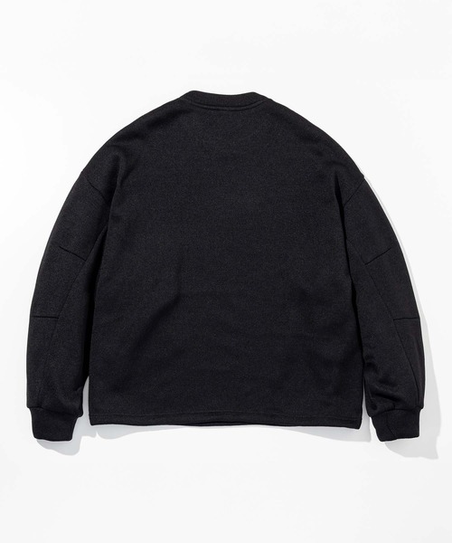 +phenix（プラスフェニックス）の「【WEB・直営店限定】+phenix(プラスフェニックス)CREW NECK FLEECE SHIRT クルーネック フリースシャツ（スウェット・メンズ・ブラック/チャコール・M/XL/L）」の13枚目の写真