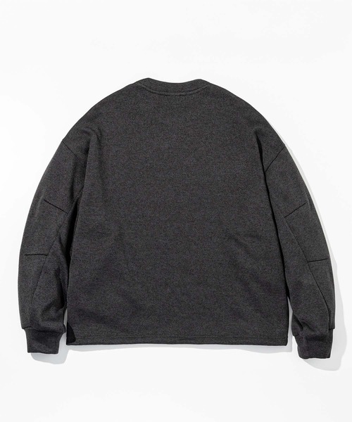 +phenix（プラスフェニックス）の「【WEB・直営店限定】+phenix(プラスフェニックス)CREW NECK FLEECE SHIRT クルーネック フリースシャツ（スウェット・メンズ・ブラック/チャコール・M/XL/L）」の14枚目の写真