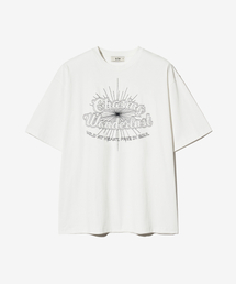 ワンダラスト刺繍半袖Tシャツ_アイボリー