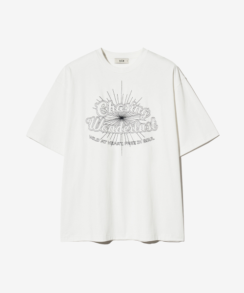 ECORR(エコル)の「ワンダラスト刺繍半袖Tシャツ_アイボリー(Tシャツ/カットソー・レディース・その他・3/M/L)」の1枚目の写真