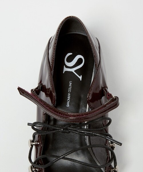 SY UNITED ARROWS(シーユナイテッドアローズ)の「<SY>スカラップレースアップ パンプス45↑(パンプス・レディース・ブラック/ゴールド/ワインレッド・25cm/24.5cm/24cm/23.5cm/23cm/22.5cm/22cm)」の9枚目の写真