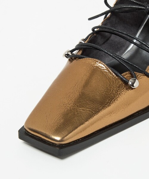 SY UNITED ARROWS(シーユナイテッドアローズ)の「<SY>スカラップレースアップ パンプス45↑(パンプス・レディース・ブラック/ゴールド/ワインレッド・25cm/24.5cm/24cm/23.5cm/23cm/22.5cm/22cm)」の13枚目の写真