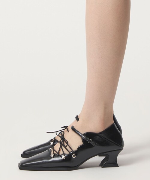 SY UNITED ARROWS(シーユナイテッドアローズ)の「<SY>スカラップレースアップ パンプス45↑(パンプス・レディース・ブラック/ゴールド/ワインレッド・25cm/24.5cm/24cm/23.5cm/23cm/22.5cm/22cm)」の19枚目の写真