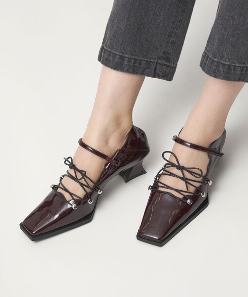 SY UNITED ARROWS(シーユナイテッドアローズ)の「<SY>スカラップレースアップ パンプス45↑(パンプス・レディース・ブラック/ゴールド/ワインレッド・25cm/24.5cm/24cm/23.5cm/23cm/22.5cm/22cm)」の20枚目の写真