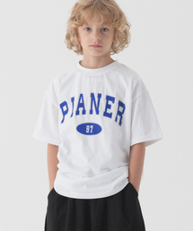 PIANER KIDS（ピアネールキッズ）の「97アーチロゴオーバーサイズ半袖（ホワイト）（Tシャツ/カットソー）」