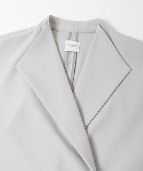 URBAN RESEARCH DOORS（アーバンリサーチドアーズ）の「ダブルクロスショートコート｜オフィスカジュアル/フォーマル/オケージョン/セレモニー/入卒式/お呼ばれ/ジャケット（その他アウター・レディース・ライトグレー/ネイビー・SMALL/MEDIUM）」の11枚目の写真