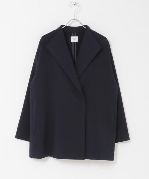 URBAN RESEARCH DOORS（アーバンリサーチドアーズ）の「ダブルクロスショートコート｜オフィスカジュアル/フォーマル/オケージョン/セレモニー/入卒式/お呼ばれ/ジャケット（その他アウター・レディース・ライトグレー/ネイビー・SMALL/MEDIUM）」の19枚目の写真