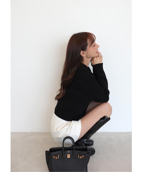 LUDICRUM(ルーディクルム)の「LD jacquard knit top(ニット/セーター・レディース・ライトグレー/ピンク/ブラック・FREE)」の2枚目の写真