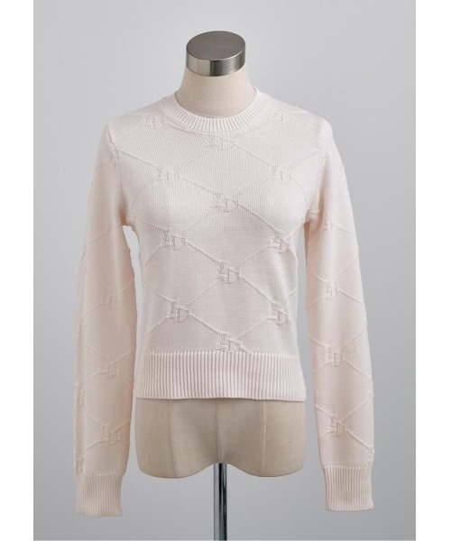LUDICRUM(ルーディクルム)の「LD jacquard knit top(ニット/セーター・レディース・ライトグレー/ピンク/ブラック・FREE)」の12枚目の写真