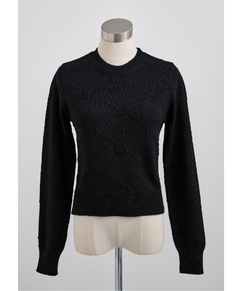 LUDICRUM(ルーディクルム)の「LD jacquard knit top(ニット/セーター・レディース・ライトグレー/ピンク/ブラック・FREE)」の14枚目の写真