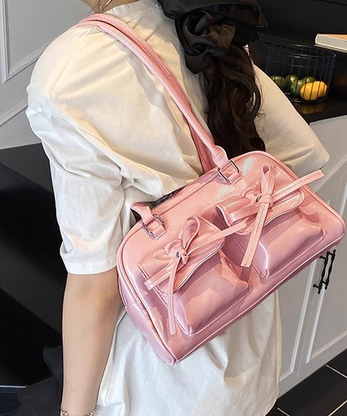 Doux Belle(ドゥーベル)の「フロントバックル付きスクエア型ハンドバッグ(ハンドバッグ・レディース・オフホワイト/ピンク/シルバー/ワインレッド/ブラック/ブラウン・FREE)」の15枚目の写真