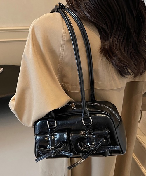 Doux Belle(ドゥーベル)の「フロントバックル付きスクエア型ハンドバッグ(ハンドバッグ・レディース・オフホワイト/ピンク/シルバー/ワインレッド/ブラック/ブラウン・FREE)」の22枚目の写真