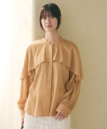【WEB限定 Wardrobe DAILY MINIMAL】フリルレイヤーブラウス ウォッシャブル